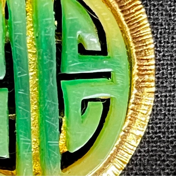 Vendome Faux Jade Carved Pendant - Picture 3 of 11